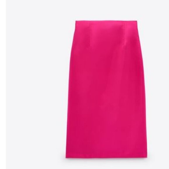 BNWT Zara Fuschia Pencil Skirt, sz Medium - Picture 10 of 10